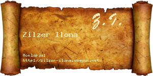 Zilzer Ilona névjegykártya